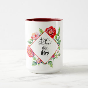 Schöne 40. Hochzeitstag Rube rote Rosen Tasse