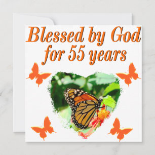 SCHÖNE 55. GEBURTSTAG BUTTERFLY KARTE