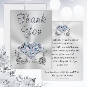 Schöne 60. Hochzeit Jubiläum Danke Karten