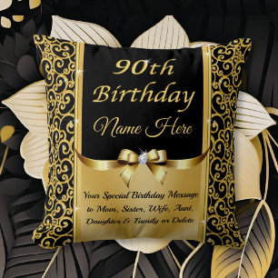 Schöne 90. Geburtstagsgeschenke für Mutter, Gramma Kissen