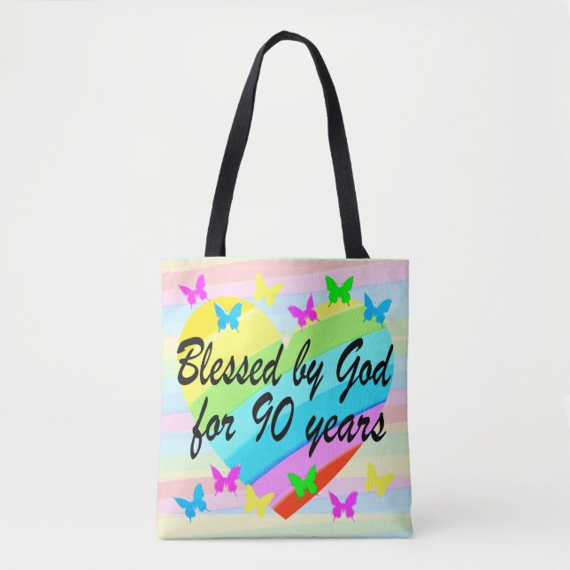 SCHÖNE 90. GEBURTSTAGSSCHMESSINGS TOTE BAG (Vorderseite)