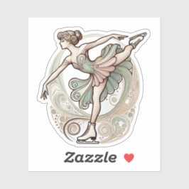 Schöne Abbildung Skater Aufkleber