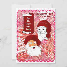 Schöne, aber gute Weihnachtszeit für Kinder Feiertagskarte