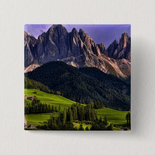 Schöne abgeschiedene einsame Kirche St. Maddalena Button (Vorderseite)