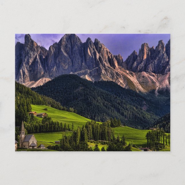 Schöne abgeschiedene einsame Kirche St Maddalena Postkarte (Vorderseite)