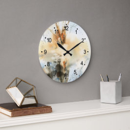 Schöne Abstrakte Aquarellmalerei Große Cloc Große Wanduhr