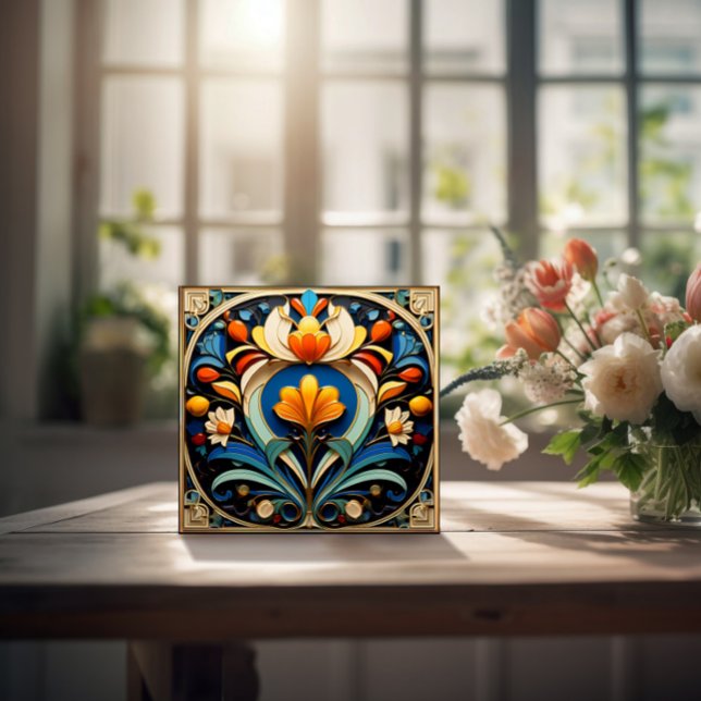 Schöne Abstrakte Art Deco Keramik Tile Fliese (Von Creator hochgeladen)