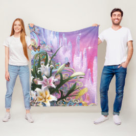 Schöne Abstrakte Blume #6 Fleecedecke