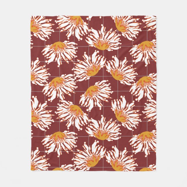 Schöne abstrakte Blume  Fleecedecke (Vorderseite)