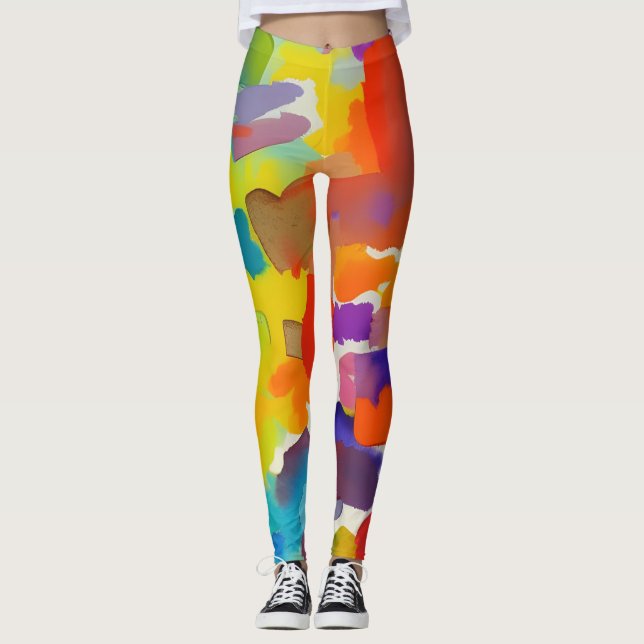 Schöne abstrakte Design-Leggings Leggings (Vorderseite)