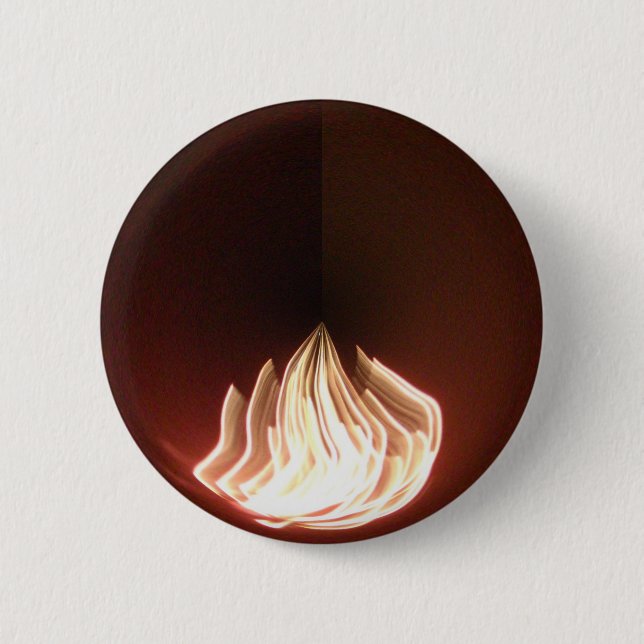 Schöne Abstrakte Flammenkunst Print Button (Vorderseite)