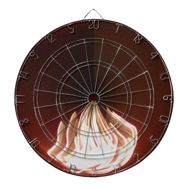Schöne Abstrakte Flammenkunst Print Dartscheibe (vorne)