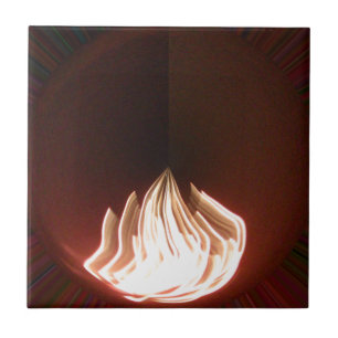 Schöne Abstrakte Flammenkunst Print Fliese
