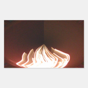 Schöne Abstrakte Flammenkunst Print Rechteckiger Aufkleber