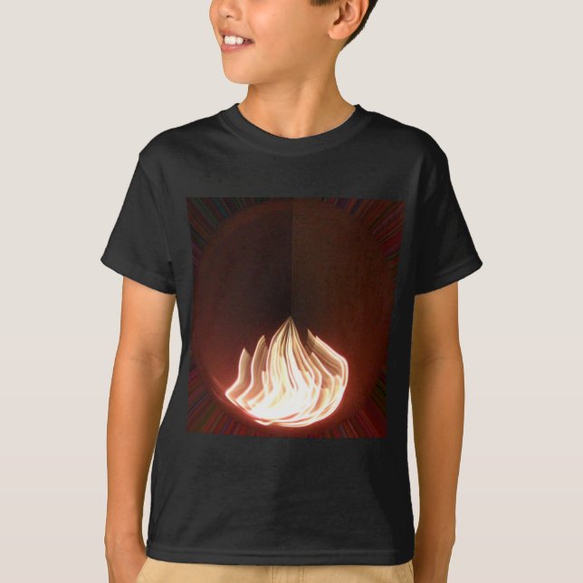 Schöne Abstrakte Flammenkunst Print T-Shirt (Vorderseite)