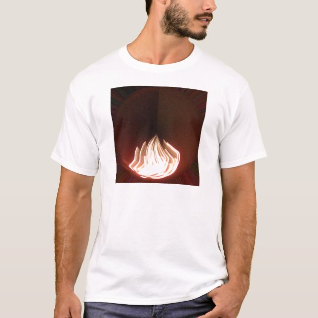 Schöne Abstrakte Flammenkunst Print T-Shirt (Vorderseite)