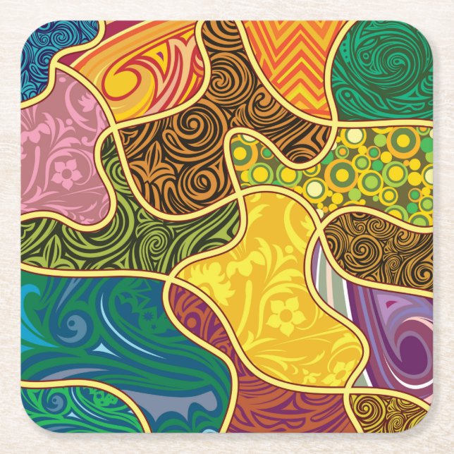 Schöne Abstrakte Formen Untersetzer Set (Vorderseite)