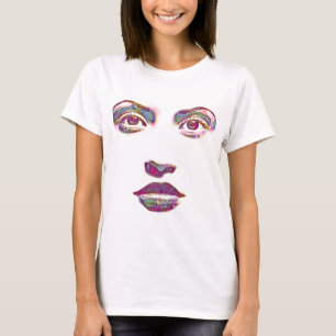 schöne abstrakte Frauen sehen sich Make-up Beauty T-Shirt