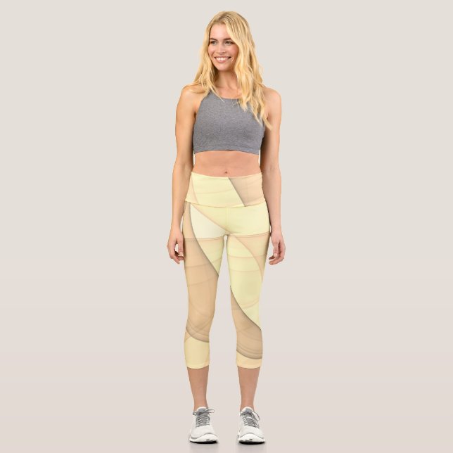 Schöne Abstrakte geometrische Stilkunst Capri Leggings (Vorderseite)