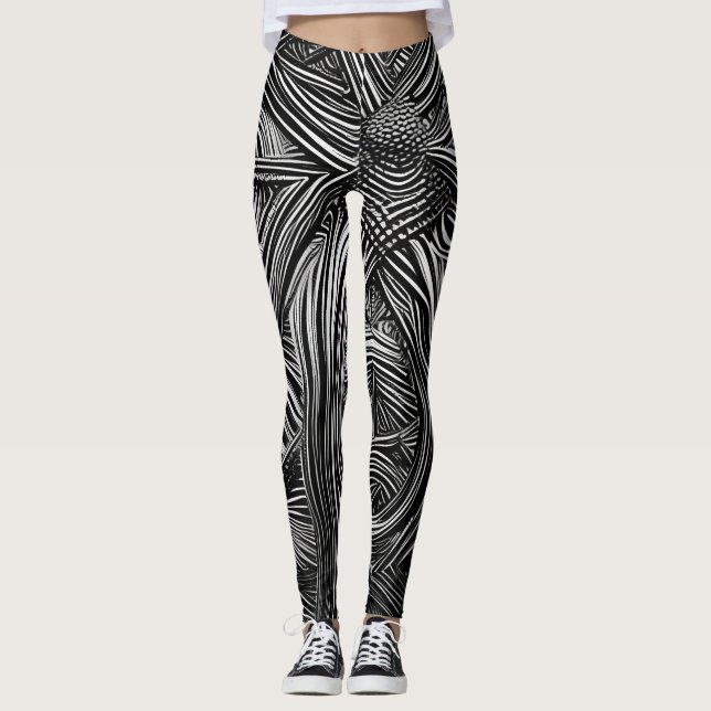 Schöne Abstrakte Leggings (Vorderseite)