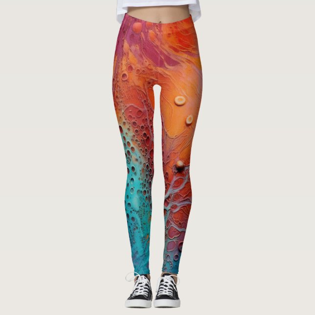 Schöne abstrakte Leggings (Vorderseite)
