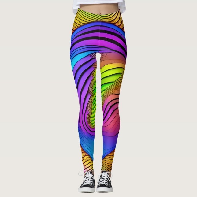 Schöne Abstrakte Leggings (Vorderseite)
