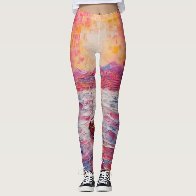 Schöne abstrakte Leggings (Vorderseite)