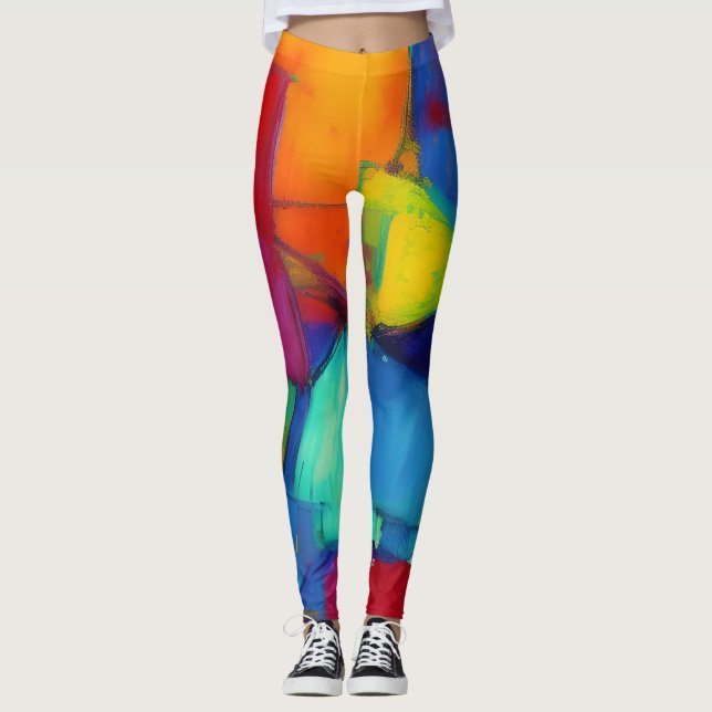 Schöne Abstrakte Leggings (Vorderseite)