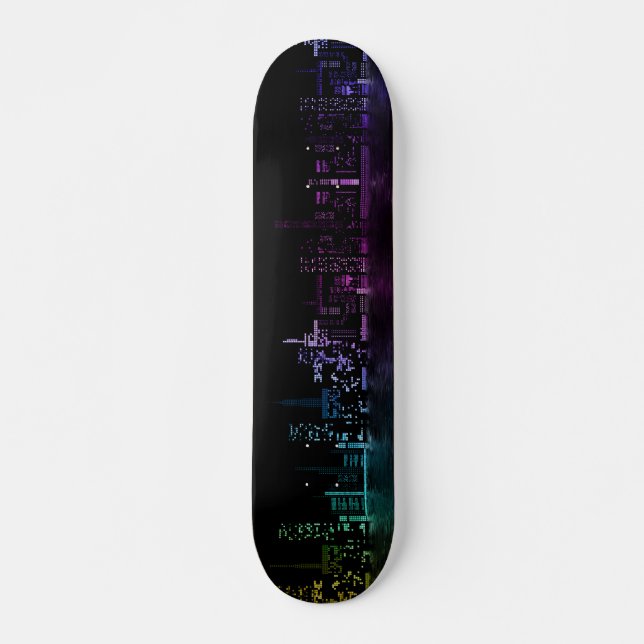 Schöne Abstrakte Skyline Skateboard (Vorne)