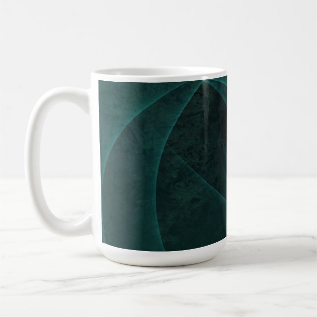 Schöne Abstrakte Smarald Green Kaffeetasse (Links)