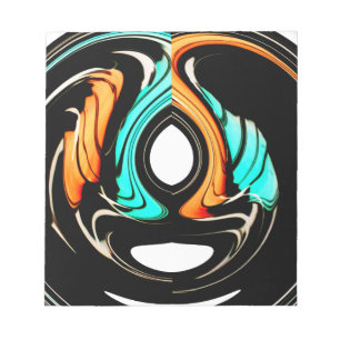 Schöne Abstrakte Wirbel Art Print Notizblock