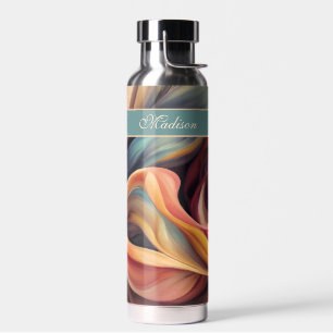 Schöne Abstrakte Wirbel mit Namen Trinkflasche