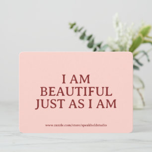 Schöne Affirmationskarte – Individuelles Geschenk Feiertagskarte