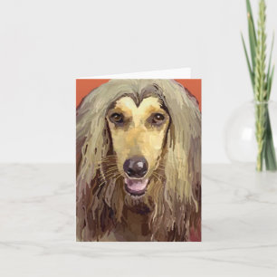 Schöne afghanische Hound-Grußkarte Karte