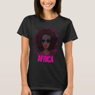 Schöne Afrika Afro-Frauen Haar Safari Stolz T-Shirt