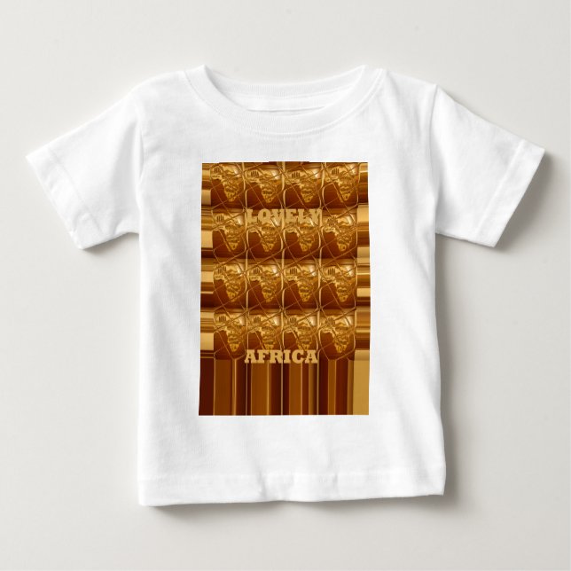 Schöne Afrika Karte Muster Design Print Baby T-shirt (Vorderseite)
