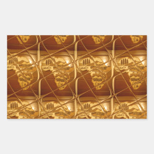 Schöne Afrika-Karte Vektor Muster Kunst Design Dru Rechteckiger Aufkleber