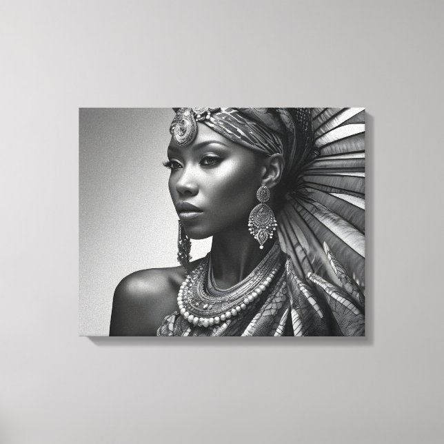 Schöne Afrikanerin Leinwanddruck (Vorderseite)