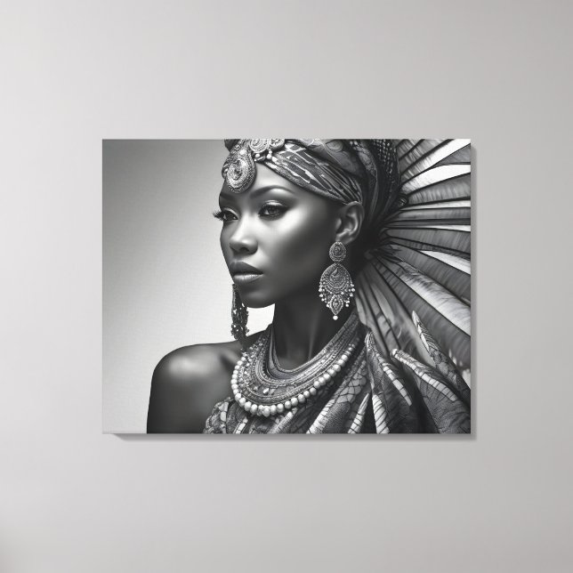 Schöne Afrikanerin Leinwanddruck (Vorderseite)