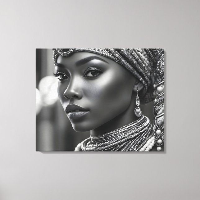 Schöne Afrikanerin Leinwanddruck (Vorderseite)