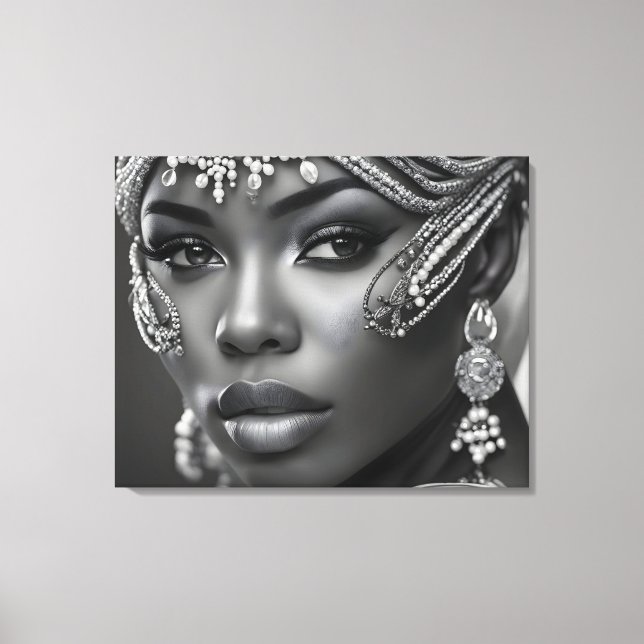 Schöne Afrikanerin Leinwanddruck (Vorderseite)