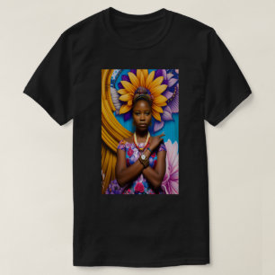 Schöne Afrikanerin mit Armbanduhr T-Shirt