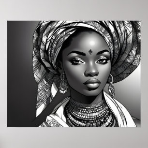 Schöne Afrikanerin Poster