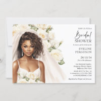 Schöne Afrikanische Amerikanische Braut Roses boho