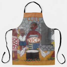 Schöne afrikanische Familienfarben Schürze