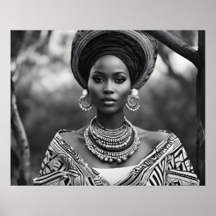Schöne afrikanische Frau Poster