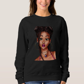 Schöne afrikanische Frau Schwarze Frau Sweatshirt