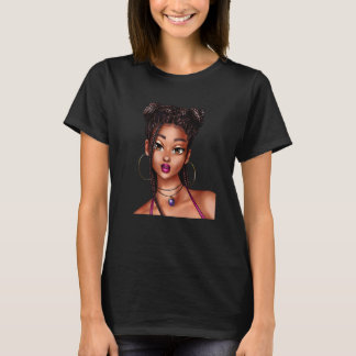 Schöne afrikanische Frau Schwarze Frau T-Shirt