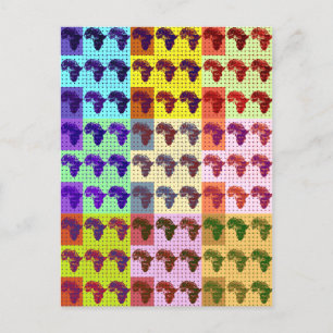 Schöne Afrikanische Karte Checkered Pap Art ethnis