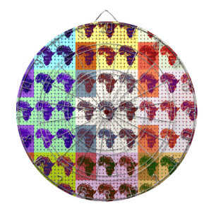 Schöne Afrikanische Karte Checkered Pap Art ethnis Dartscheibe